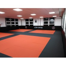 Tatamis MMA lisse rouge 4cm 2m x 1m Dessous antidérapant